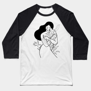 Simple Woman Design Baseball T-Shirt